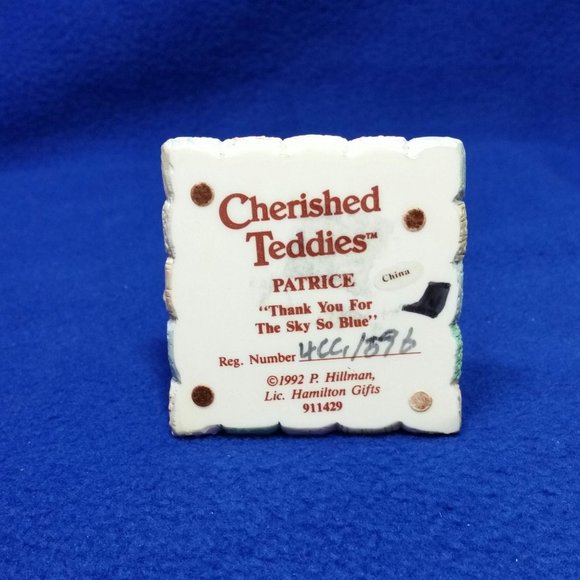 Cherished Teddies Patrice Thank You For The Sky So Blue Figurine 911429 No Box - Picture 10 of 10